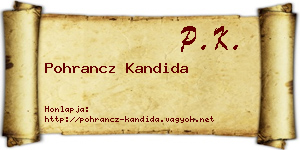 Pohrancz Kandida névjegykártya